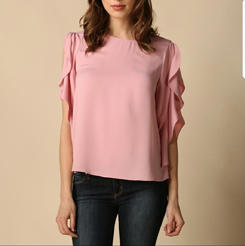 Ruffled Sleeve Blouse